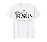 Jesús El Camino Verdad Vida Cruz Corona Salvado Cristo Redimido Camiseta