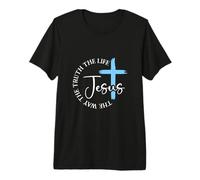 Jesús El Camino Verdad Vida - Verso de la Biblia - Culto Cristiano Camiseta Premium