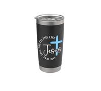 Jesús El Camino Verdad Vida - Verso de la Biblia - Culto Cristiano Vaso térmico de acero inoxidable de doble pared