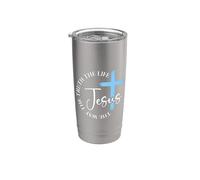 Jesús El Camino Verdad Vida - Verso de la Biblia - Culto Cristiano Vaso térmico de acero inoxidable de doble pared