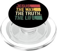 Jesús El Camino Verdad Vida Vintage Fe Cristiana PopSockets PopGrip para MagSafe