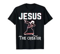 Jesús El Creador Navidad Nacimiento Pascua Hijo de Dios Amor Camiseta gráfica económica, Hombre, Negro, S