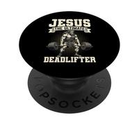Jesús El Mejor Peso Muerto Divertido Levantamiento de Pesas Cristiano PopSockets PopGrip Adhesivo