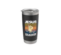 Jesús el último levantador de muertos vintage Vaso térmico de acero inoxidable de doble pared