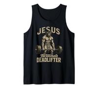 Jesús, el último Levantador de Pesas - Christian Workout Gym Camiseta sin Mangas