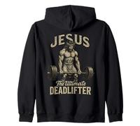 Jesús, el último Levantador de Pesas - Christian Workout Gym Sudadera con Capucha