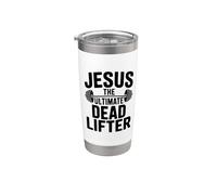 Jesús El Último Levantador Muertos Fiel Fitness Vaso térmico de acero inoxidable de doble pared