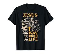 Jesús en el Camino Verdad Vida Cristianos Juan 14:6 Versículo de la Biblia Camiseta