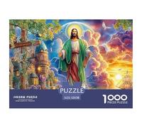 Jesús en el paraíso Rompecabezas para Adultos Alta Definición En Cada Pieza Desafiante - El Regalo Original Y Diferente para Esta Temporada Navideña (14+ Años) 52x38cm/1000pcs