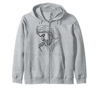Jesús en Oración - Orar a Dios Cristo Espiritual Sudadera con Capucha