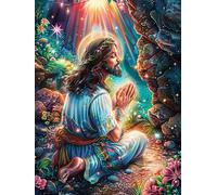 Jesús en oración Rompecabezas 1000 Piezas Cartón para Adultos Y Adolescentes Animal de compañías para Coleccionistas Decoración Única Hogar Antiestrés Regalo Reyes Magos 1000 PCS