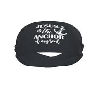 Jesús Es El Ancla De Mi Alma Unisex Headband Elástica Banda para El Sudor Antideslizante Diadema Deportiva para Entrenamiento Yoga Correr Fitness
