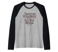 Jesús Es El Camino Juan 14:6 Cristianismo Camiseta Manga Raglan
