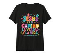 Jesús ES El Camino La Verdad Y La Vida Cristiano Español Camiseta Premium