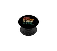 Jesús Es El Camino La Verdad Y La Vida Cristianos Retro PopSockets PopGrip Adhesivo