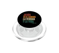 Jesús Es El Camino La Verdad Y La Vida Cristianos Retro PopSockets PopGrip para MagSafe