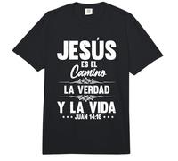 Jesus Es el Camino La Verdad Y La Vida Juan 14:16 Mujeres Hombres Comfort Colors Adult Heavyweight T-Shirt
