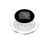 Jesús Es El Camino La Verdad Y La Vida Mariposa Cristiana PopSockets PopGrip para MagSafe