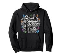 Jesús Es El Camino La Verdad Y La Vida Mariposa Cristiana Sudadera con Capucha
