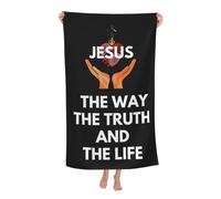 Jesús Es El Camino, La Verdad Y La Vida, Pintura Toalla De Baño Sin Arena Toalla De Playa Ligero Toallas De Ducha para Viaje Camping Hotel Natación 80X130Cm