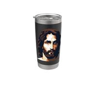 Jesús es el Hijo de Dios. Cristiano, Evangelio, Fe, Religioso Vaso térmico de acero inoxidable de doble pared