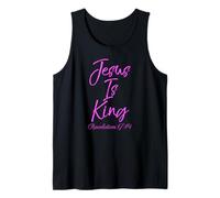 Jesús es el Rey Apocalipsis 17:14 Escritura Dios Oración Bíblica Camiseta sin Mangas