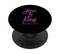 Jesús es el Rey Apocalipsis 17:14 Escritura Dios Oración Bíblica PopSockets PopGrip Adhesivo