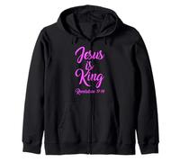 Jesús es el Rey Apocalipsis 17:14 Escritura Dios Rosa Biblia Niña Sudadera con Capucha