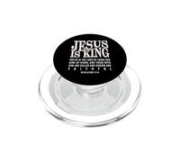 Jesús es el Rey Fe Cristiana versículo bíblico Apocalipsis 17:14 PopSockets PopGrip para MagSafe