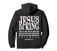 Jesús es el Rey Fe Cristiana versículo bíblico Apocalipsis 17:14 Sudadera con Capucha