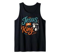 Jesús es el Rey - Gráfico Vintage Christian Faith Camiseta sin Mangas