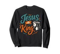 Jesús es el Rey - Gráfico Vintage Christian Faith Sudadera