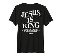 Jesús es el Rey Jesús Juan 14:6 Disfraz Cristiano (en la Parte Posterior) Camiseta Premium