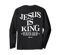 Jesús es el Rey Jesús Juan 14:6 Disfraz Cristiano (en la Parte Posterior) Manga Larga