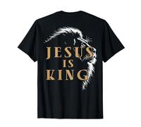 Jesús es el Rey león de Judá fe Cristiana (en la Parte Posterior) Camiseta