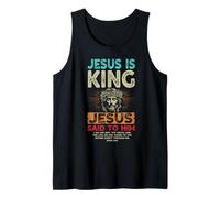 Jesús es el rey que le dijo adorador religioso cristiano Camiseta sin Mangas
