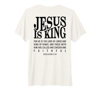 Jesús es el Rey Revelación Cristiana 17:14 Versículo de la Biblia Camiseta Premium
