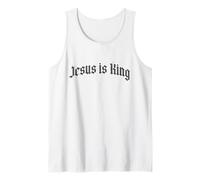 Jesús es el rey ropa de calle cristiana Camiseta sin Mangas