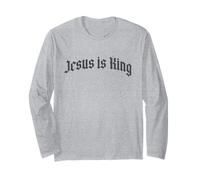 Jesús es el rey ropa de calle cristiana Manga Larga