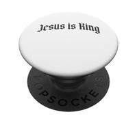 Jesús es el rey ropa de calle cristiana PopSockets PopGrip Adhesivo