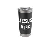 Jesús es el Rey Verso de la Biblia Apocalipsis 17:14 Vaso térmico de acero inoxidable de doble pared