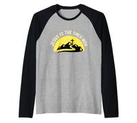 Jesús es el único Camino a través de la montaña Fe Cristiana Camiseta Manga Raglan