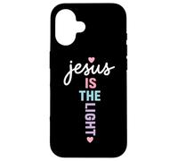 Jesús es la luz Cita Cristiana Dios adorador Biblia Carcasa para iPhone 16