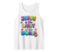 Jesús es la luz del Mundo Juan 8:12 Biblia Cristiana Camiseta sin Mangas