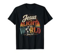 Jesús es la Luz del Mundo Juan 8:12 Camiseta gráfica económica