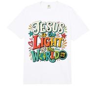 Jesús es la Luz del Mundo Juan 8:12 Comfort Colors Adult Heavyweight T-Shirt
