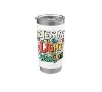 Jesús es la Luz del Mundo Juan 8:12 Vaso térmico de acero inoxidable de doble pared