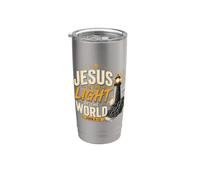 Jesús es la luz' del mundo Juan 8:12 VBS 2026 Vaso térmico de acero inoxidable de doble pared