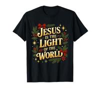 Jesús es la luz del Mundo Navidad Cristiana Camiseta