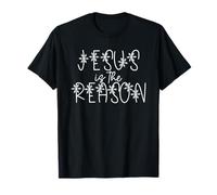 JESÚS ES LA RAZÓN Cristiana Navidad Temporada Snow Meme Camiseta